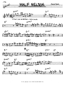 page one of Half Nelson (Real Book – Melody & Chords – Eb Instruments)