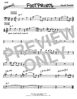 page one of Footprints (Real Book – Melody & Chords – Eb Instruments)