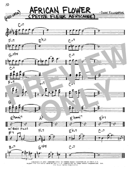 page one of African Flower (Petite Fleur Africaine) (Real Book – Melody & Chords – Eb Instruments)