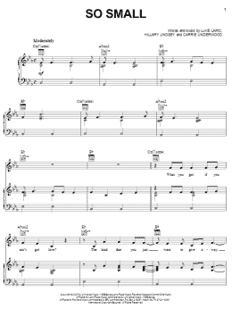 page one of So Small (Piano, Vocal & Guitar Chords (Right-Hand Melody))