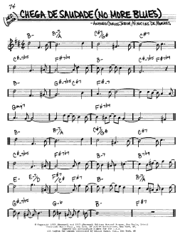 page one of Chega De Saudade (No More Blues) (Real Book – Melody & Chords – Eb Instruments)