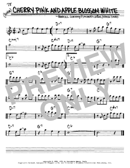 page one of Cherry Pink And Apple Blossom White (Real Book – Melody & Chords – Eb Instruments)