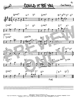 page one of Could It Be You (Real Book – Melody & Chords – Eb Instruments)