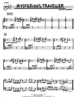page one of Mysterious Traveller (Real Book – Melody & Chords – Eb Instruments)
