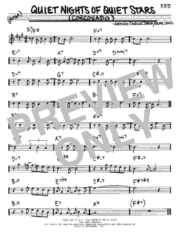 page one of Quiet Nights Of Quiet Stars (Corcovado) (Real Book – Melody & Chords – Eb Instruments)