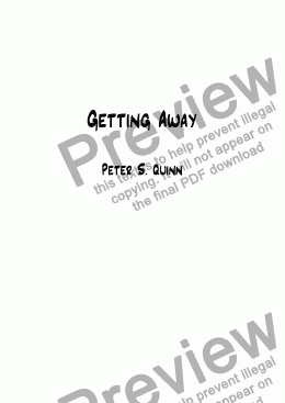 page one of Getting Away
