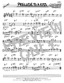 page one of Prelude To A Kiss (Real Book – Melody & Chords – Eb Instruments)
