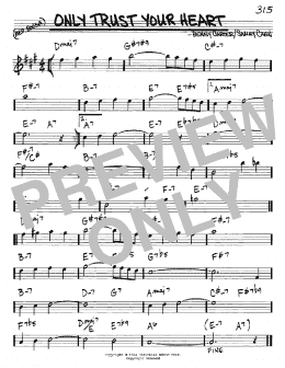 page one of Only Trust Your Heart (Real Book – Melody & Chords – Eb Instruments)