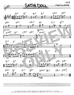 page one of Satin Doll (Real Book – Melody & Chords – Eb Instruments)