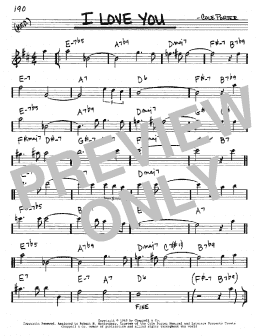 page one of I Love You (Real Book – Melody & Chords – Eb Instruments)