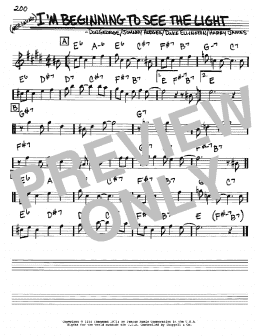 page one of I'm Beginning To See The Light (Real Book – Melody & Chords – Eb Instruments)