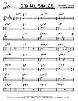 page one of I'm All Smiles (Real Book – Melody & Chords – Eb Instruments)