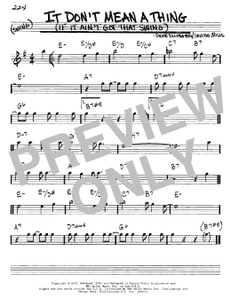 page one of It Don't Mean A Thing (If It Ain't Got That Swing) (Real Book – Melody & Chords – Eb Instruments)