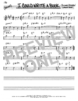 page one of I Could Write A Book (Real Book – Melody & Chords – Eb Instruments)