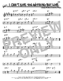 page one of I Can't Give You Anything But Love (Real Book – Melody & Chords – Eb Instruments)