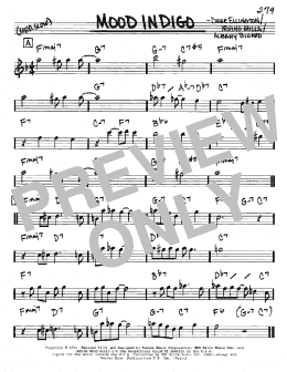 page one of Mood Indigo (Real Book – Melody & Chords – Eb Instruments)