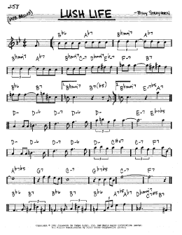 page one of Lush Life (Real Book – Melody & Chords – Eb Instruments)