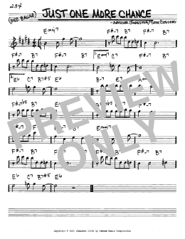 page one of Just One More Chance (Real Book – Melody & Chords – Eb Instruments)