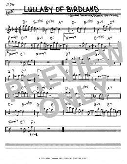 page one of Lullaby Of Birdland (Real Book – Melody & Chords – Eb Instruments)