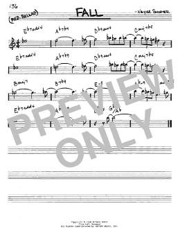page one of Fall (Real Book – Melody & Chords – Eb Instruments)