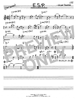 page one of E.S.P. (Real Book – Melody & Chords – Eb Instruments)