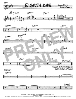 page one of Eighty One (Real Book – Melody & Chords – Eb Instruments)