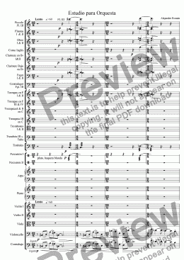 page one of Estudio para Orquesta