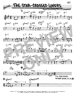 page one of The Star-Crossed Lovers (Real Book – Melody & Chords – Eb Instruments)