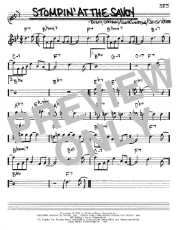 page one of Stompin' At The Savoy (Real Book – Melody & Chords – Eb Instruments)