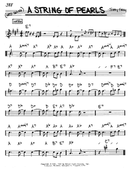 page one of A String Of Pearls (Real Book – Melody & Chords – Eb Instruments)