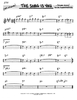 page one of The Song Is You (Real Book – Melody & Chords – Eb Instruments)