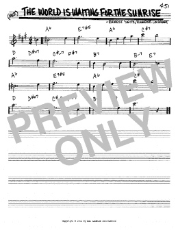 page one of The World Is Waiting For The Sunrise (Real Book – Melody & Chords – Eb Instruments)