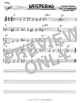 page one of Whispering (Real Book – Melody & Chords – Eb Instruments)