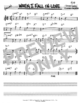 page one of When I Fall In Love (Real Book – Melody & Chords – Eb Instruments)