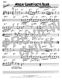 page one of When Sunny Gets Blue (Real Book – Melody & Chords – Eb Instruments)
