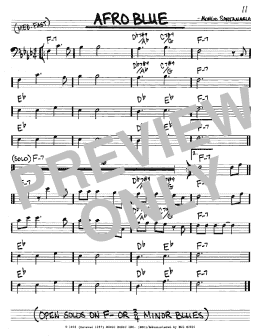 page one of Afro Blue (Real Book – Melody & Chords – Bass Clef Instruments)