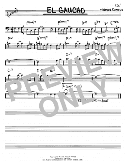 page one of El Gaucho (Real Book – Melody & Chords – Bass Clef Instruments)