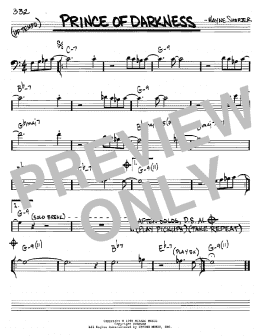 page one of Prince Of Darkness (Real Book – Melody & Chords – Bass Clef Instruments)