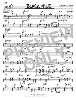 page one of Black Nile (Real Book – Melody & Chords – Bass Clef Instruments)
