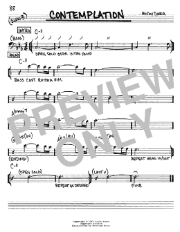 page one of Contemplation (Real Book – Melody & Chords – Bass Clef Instruments)