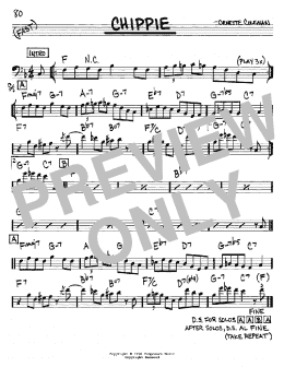 page one of Chippie (Real Book – Melody & Chords – Bass Clef Instruments)