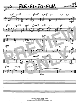 page one of Fee-Fi-Fo-Fum (Real Book – Melody & Chords – Bass Clef Instruments)