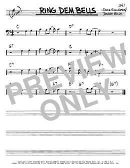 page one of Ring Dem Bells (Real Book – Melody & Chords – Bass Clef Instruments)