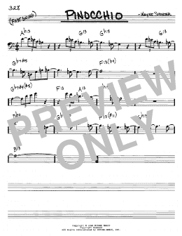 page one of Pinocchio (Real Book – Melody & Chords – Bass Clef Instruments)