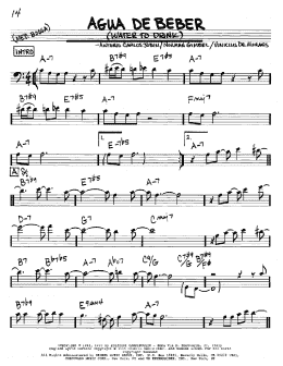 page one of Agua De Beber (Water To Drink) (Real Book – Melody & Chords – Bass Clef Instruments)