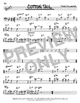 page one of Cotton Tail (Real Book – Melody & Chords – Bass Clef Instruments)