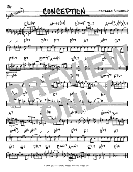 page one of Conception (Real Book – Melody & Chords – Bass Clef Instruments)