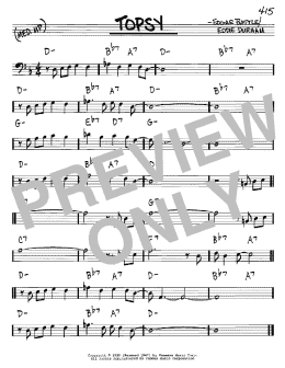 page one of Topsy (Real Book – Melody & Chords – Bass Clef Instruments)
