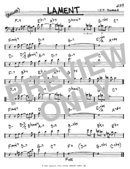 page one of Lament (Real Book – Melody & Chords – Bass Clef Instruments)