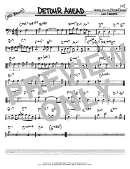 page one of Detour Ahead (Real Book – Melody & Chords – Bass Clef Instruments)